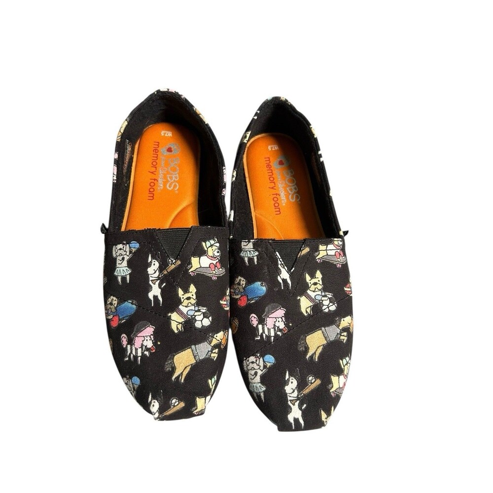 Bobs Size 7.5 Women Skechers Memory Foam Dog Slip On Shoes casual comfort